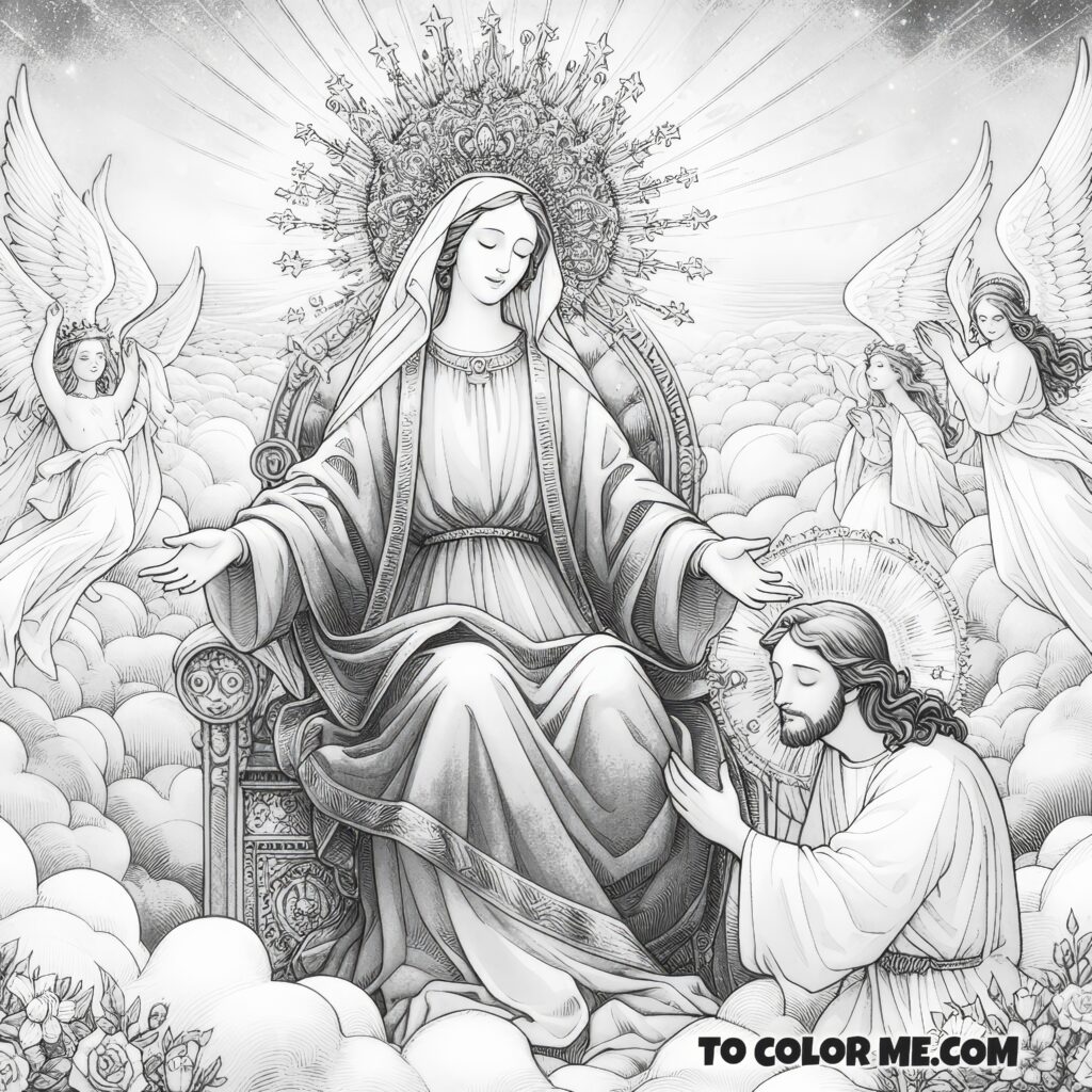 Queen of Apostles: Marian Coloring Activity