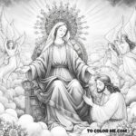 Queen of Apostles: Marian Coloring Activity