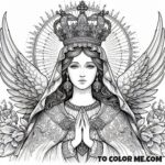 Blessed Mother's Majesty: Queenship Coloring Sheet
