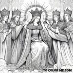Blessed Virgin's Reign: Catholic Queenship Coloring
