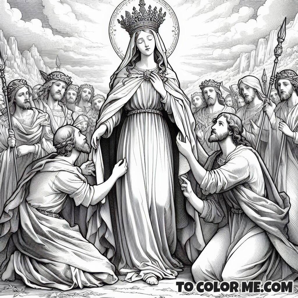 Mary's Celestial Kingdom: Coloring Activity