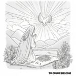 Queen of Virgins: Marian Devotion Coloring Sheet
