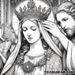 Mary's Heavenly Rule: Catholic Coloring Activity