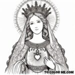 Queen of All Saints: Blessed Virgin Coloring