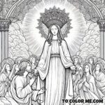 Mary's Divine Queenship: Marian Coloring Activity