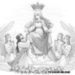 Queen of Families: Blessed Mother Coloring Sheet
