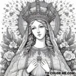Our Lady's Celestial Throne: Catholic Coloring