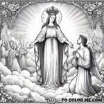 Mary's Royal Splendor: Queenship Coloring Activity