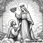 Mary's Eternal Crown: Queenship Coloring Activity