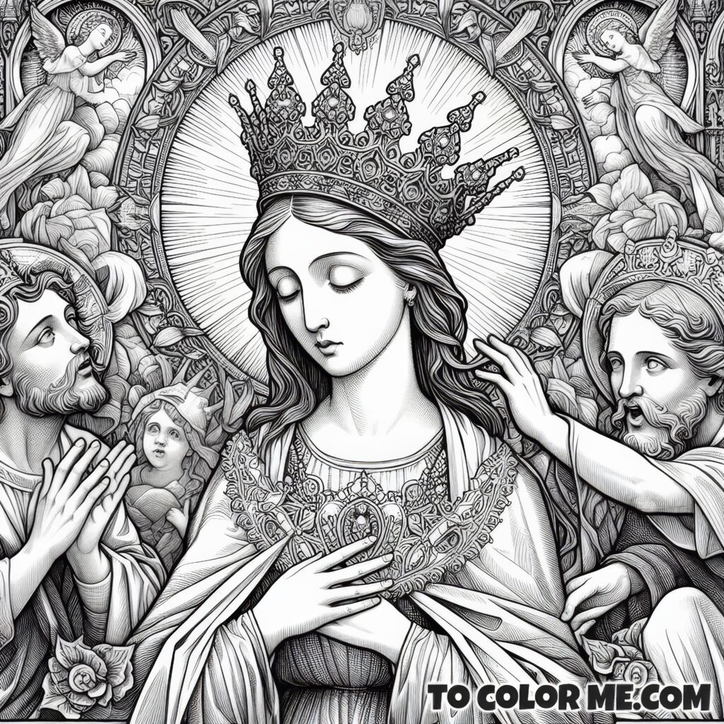 Queen of Patriarchs: Marian Coloring Sheet