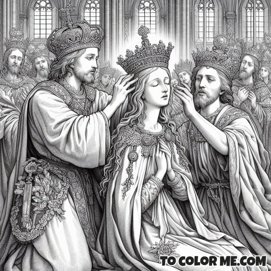Heavenly Monarch Mary: Devotional Coloring