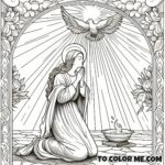 Mary's Celestial Diadem: Queenship Coloring