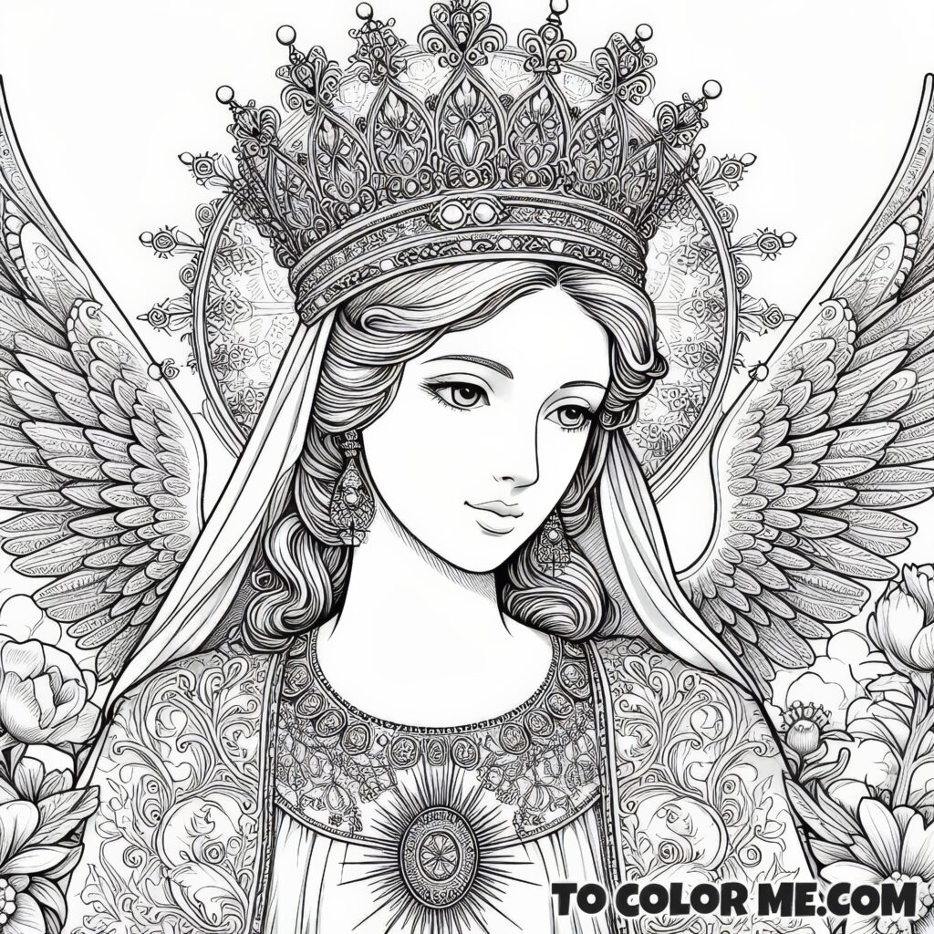 Our Lady's Royal Virtues: Catholic Coloring