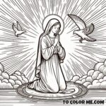 Sovereign of Angels: Catholic Coloring Activity