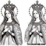 Our Lady's Heavenly Court: Marian Art Sheet