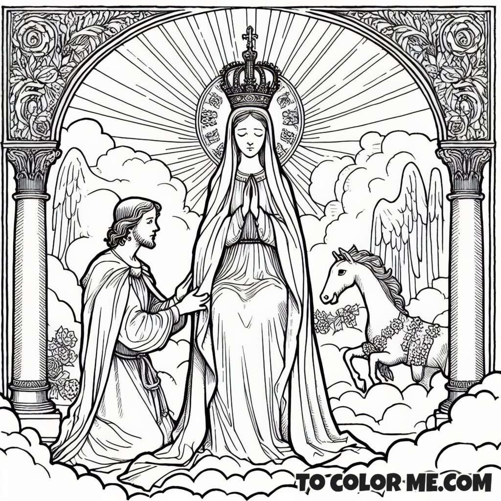Queen of Consolation: Catholic Coloring