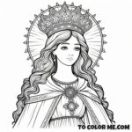 Mary's Celestial Authority: Marian Art Sheet