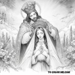 Blessed Virgin's Royal Role: Catholic Coloring