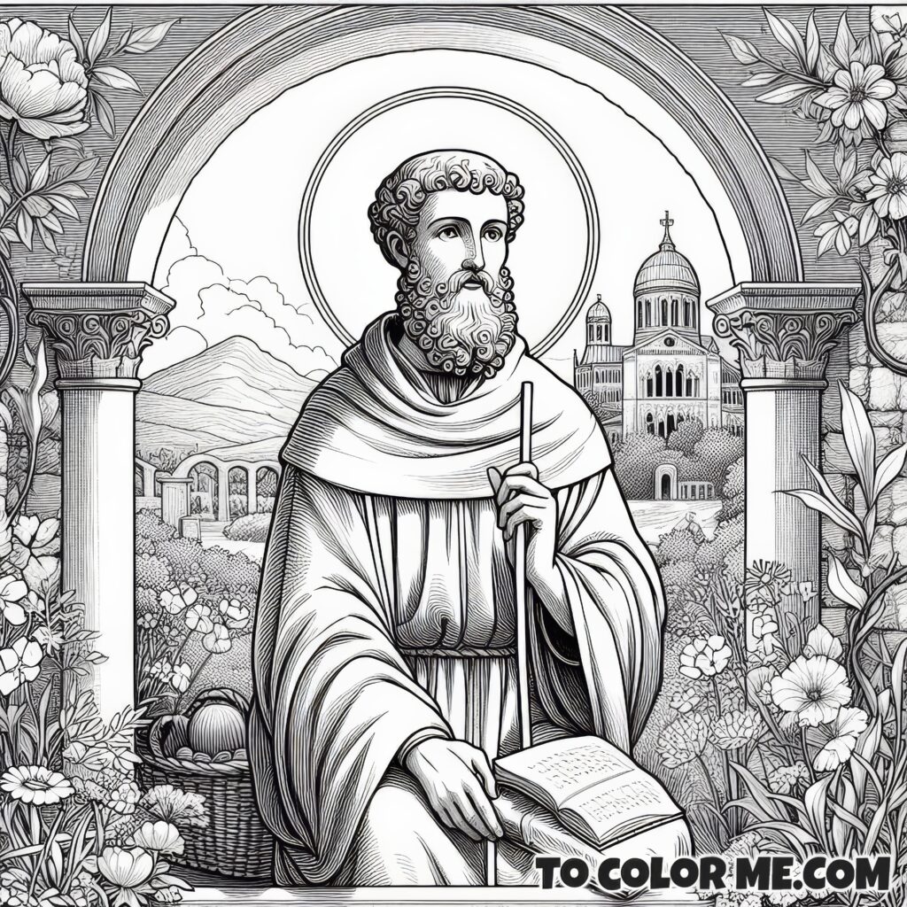 Bishop of Hippo: Augustine Coloring Sheet