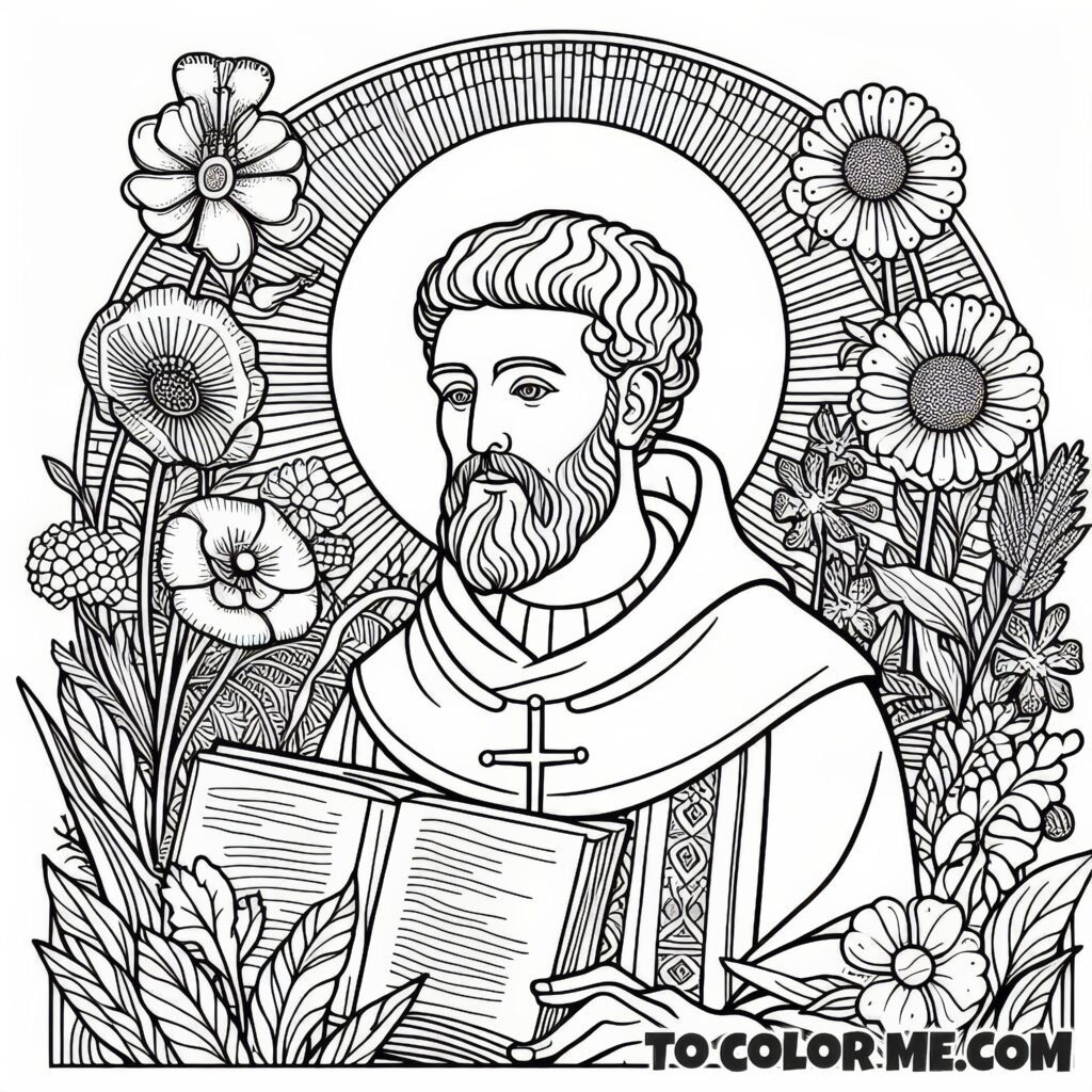 Confessions Author: Augustine Coloring Page