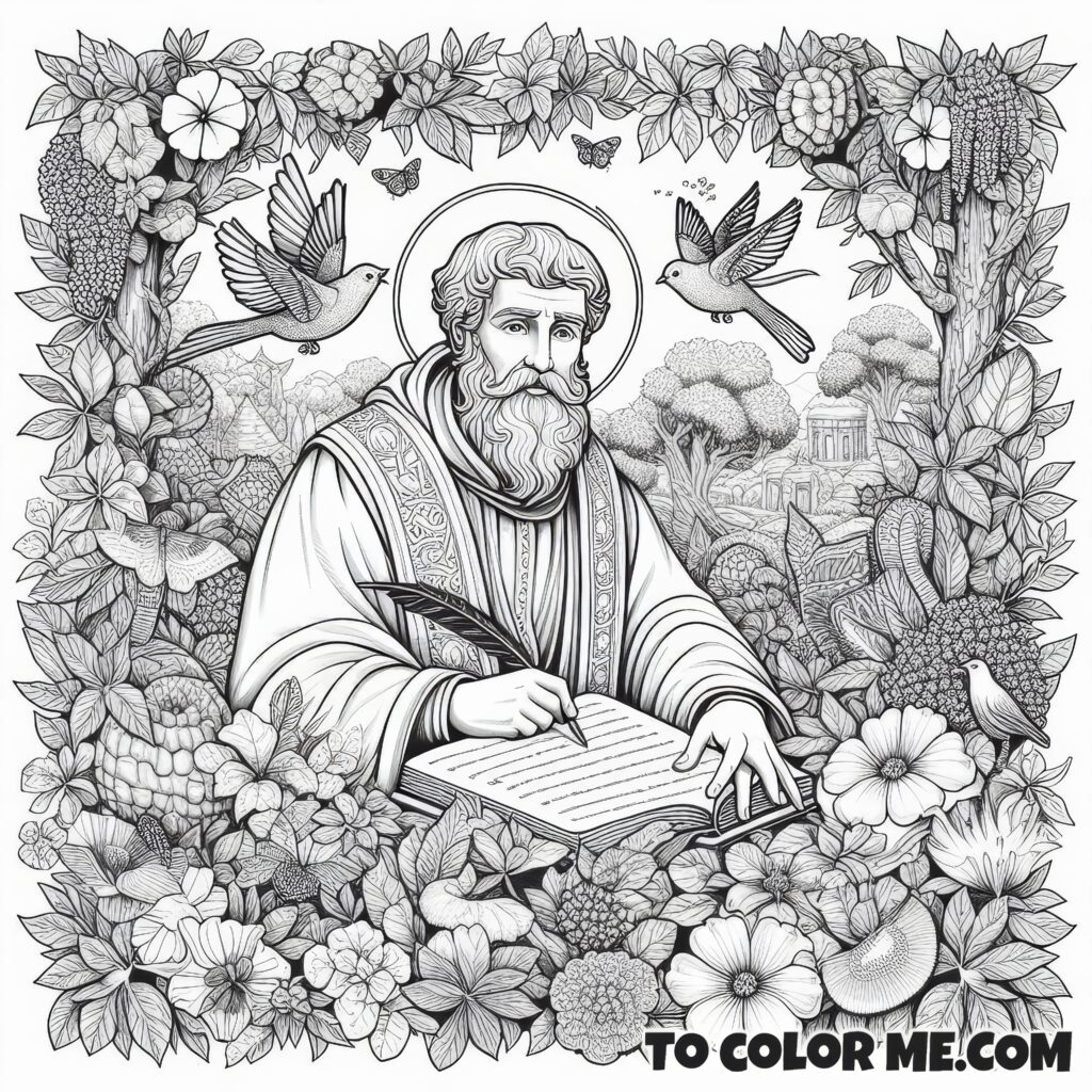 North African Saint: Augustine Coloring Page