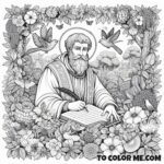 North African Saint: Augustine Coloring Page