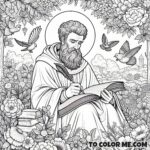 Restless Heart: Augustine Coloring Page