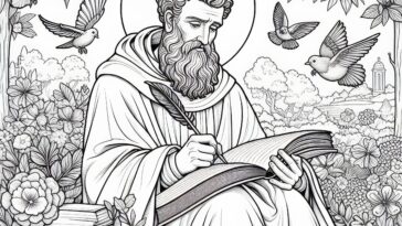 Restless Heart: Augustine Coloring Page