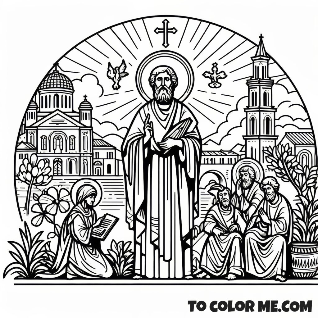 Tolle Lege Saint: Augustine Coloring Sheet