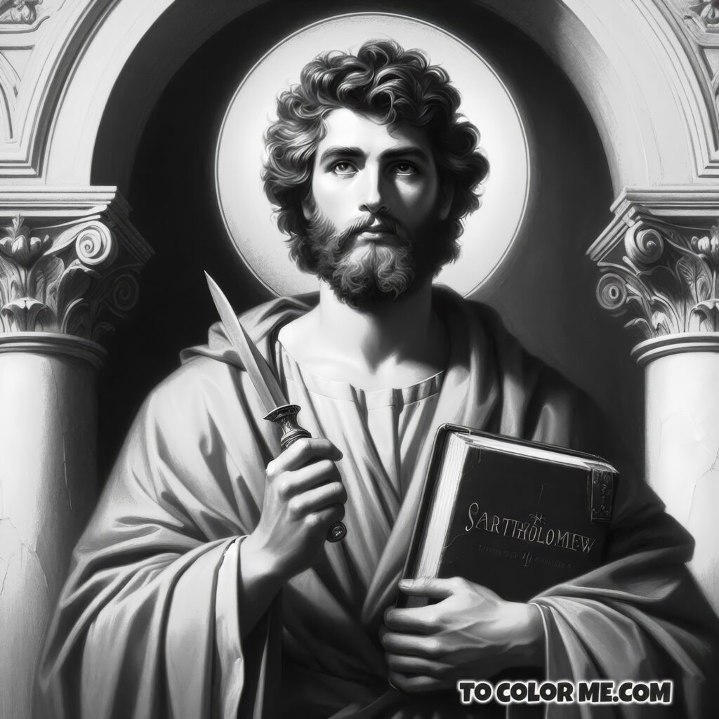 Witness of Christ: St. Bartholomew Coloring Sheet