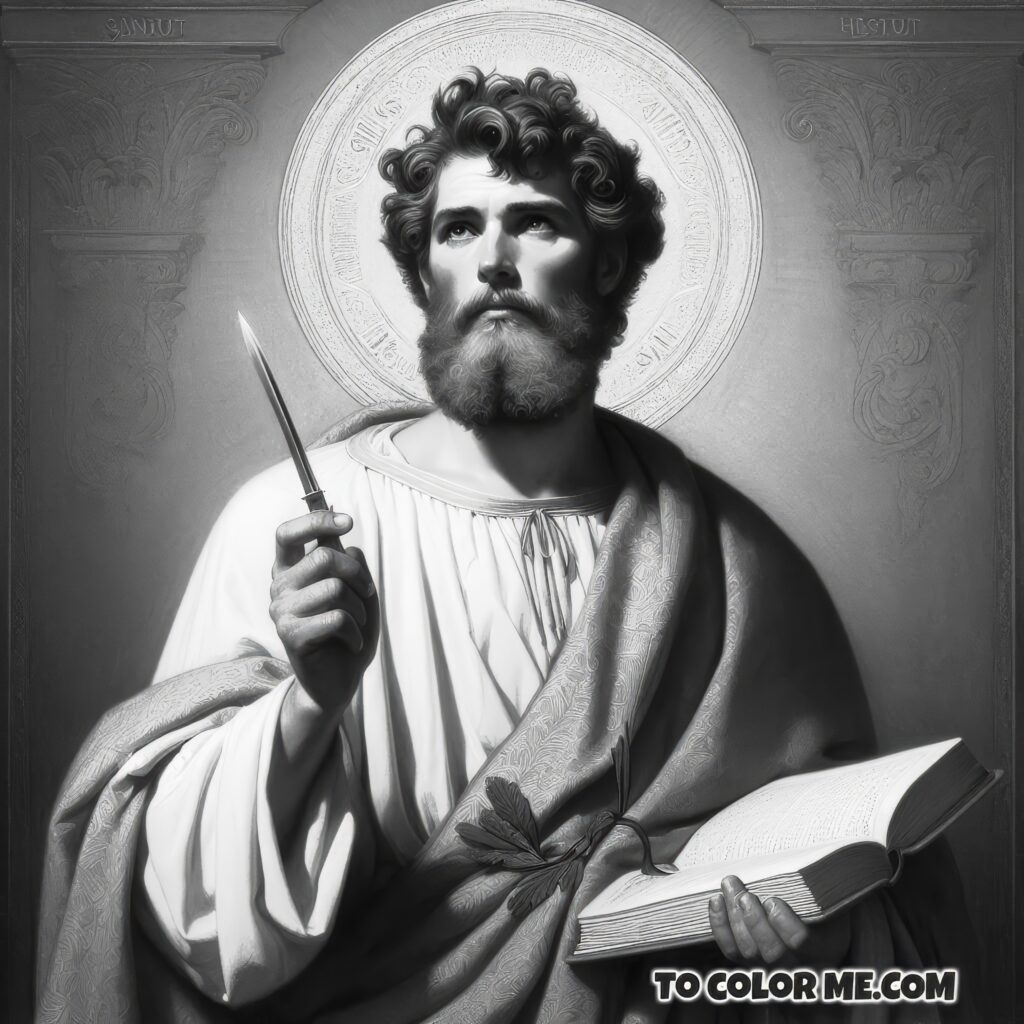 Missionary Apostle: Bartholomew Coloring Activity
