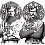 Knights Templar Co-Founder: Bernard Coloring Activity