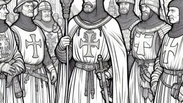 Crusade Preacher: St. Bernard Coloring Page