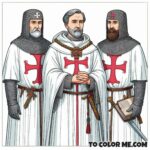 Mary's Devotee: Bernard of Clairvaux Coloring Page