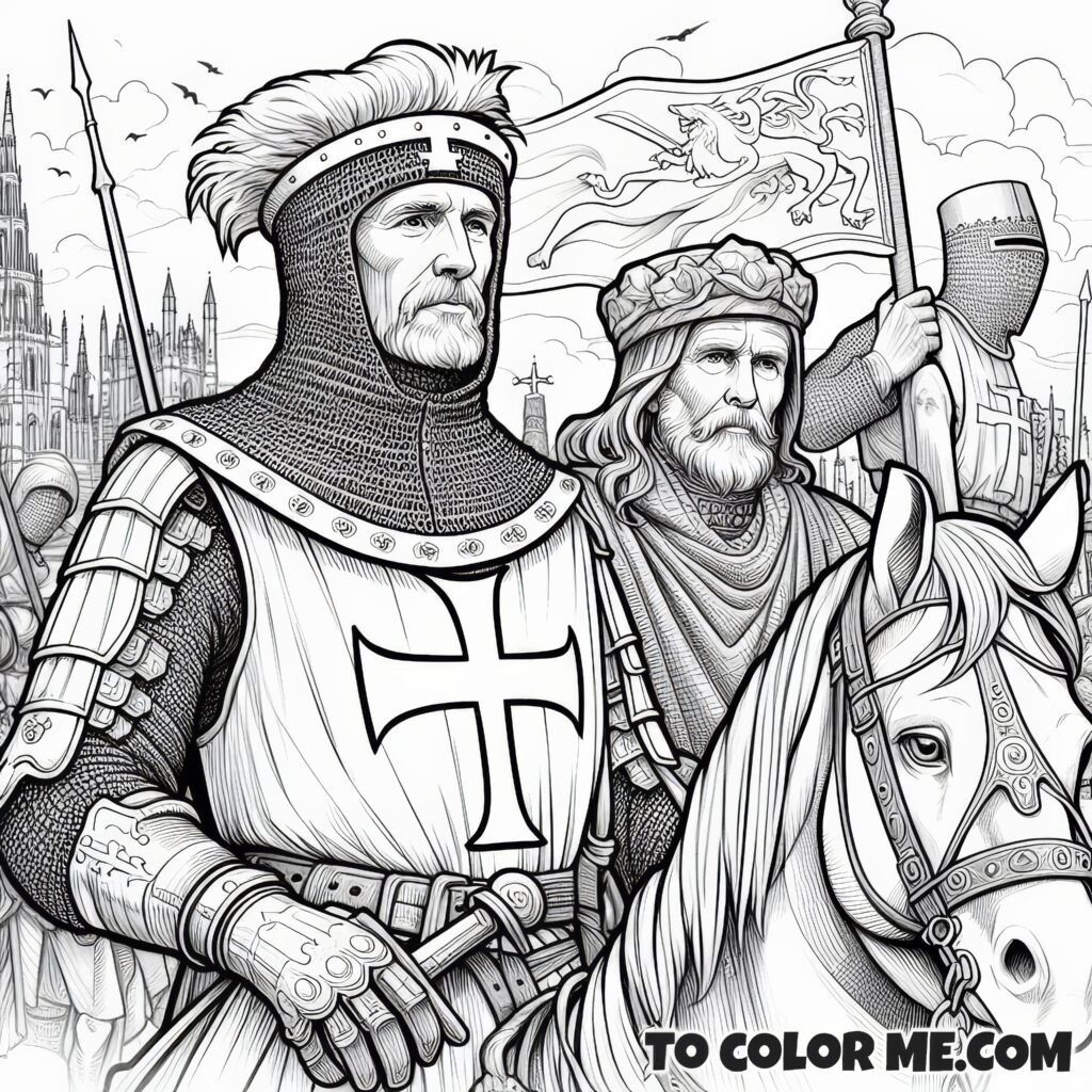 Catholic Mystic: Bernard of Clairvaux Coloring Sheet