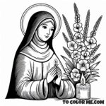 From Wealth to Worship: Saint Clare Coloring Book