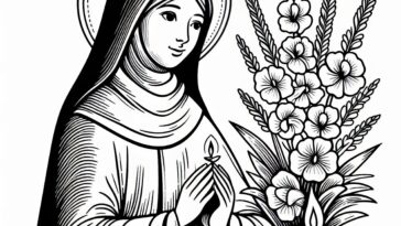 From Wealth to Worship: Saint Clare Coloring Book