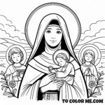 Devoted Disciple: St. Clare of Assisi Coloring Pages