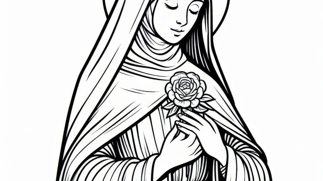 Assisi’s Holy Virgin: Clare Coloring Book – To Color Me Free