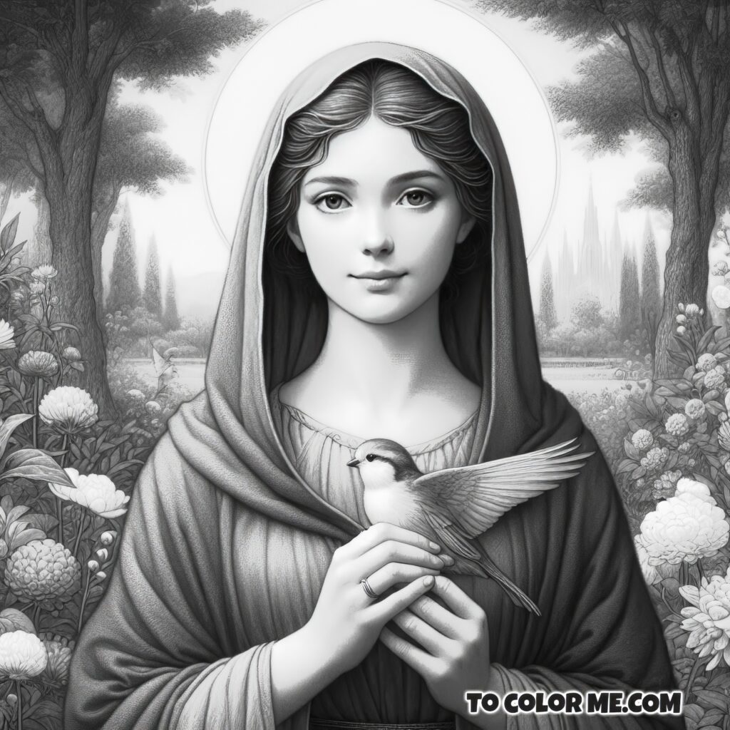Assisi's Holy Daughter: Clare Coloring Book
