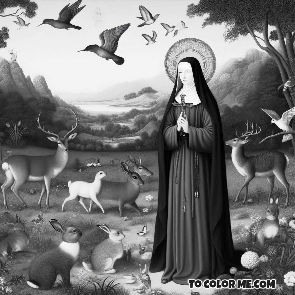 Poverty's Princess: St. Clare Coloring Pages