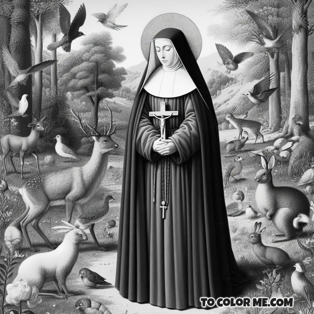 Noble to Nun: Saint Clare Coloring Book