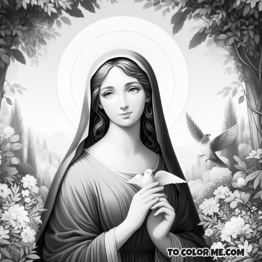 Founder of Poor Clares: St. Clare of Assisi Coloring Book