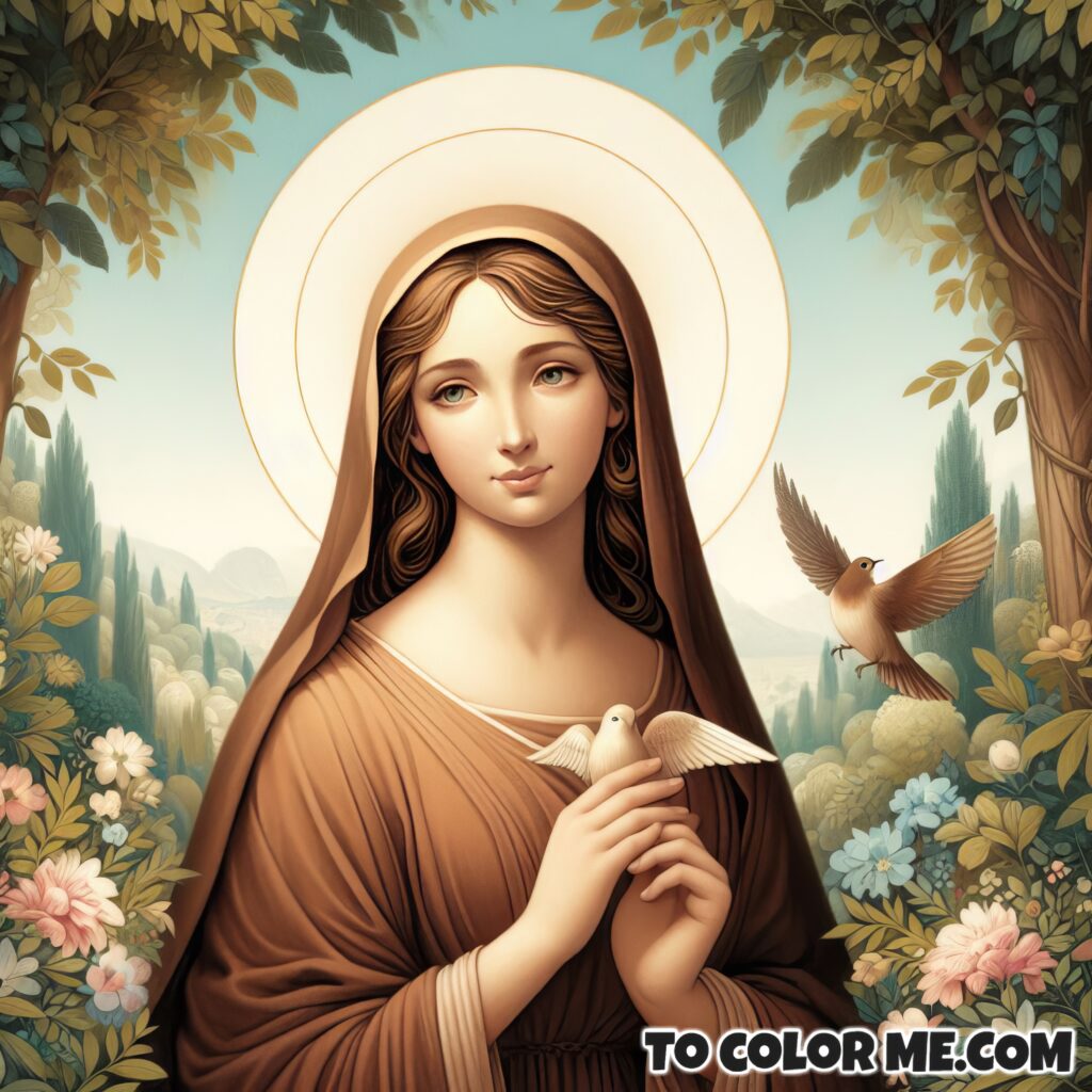 Founder of Poor Clares: St. Clare of Assisi Coloring Book