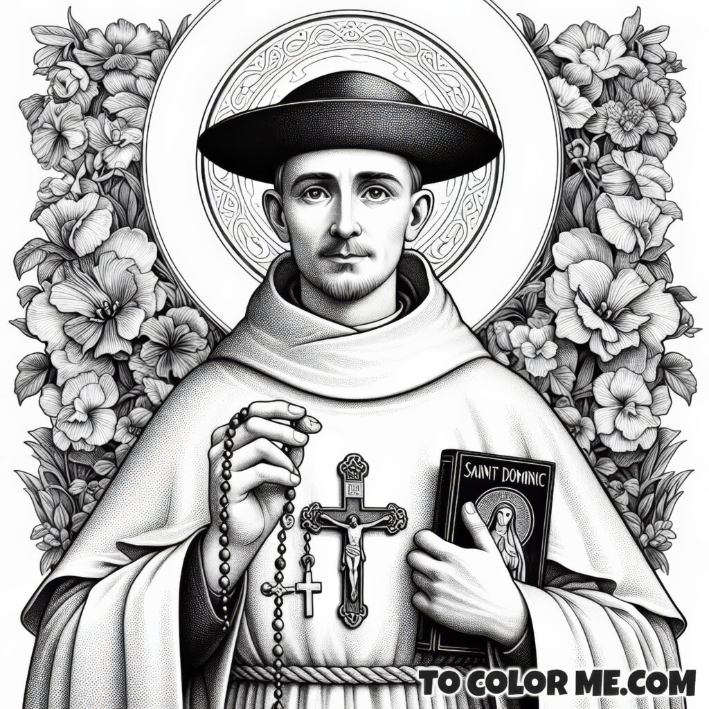 12th Century Saint: St. Dominic Coloring Pages