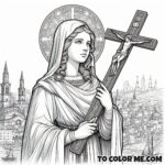 Saint Helena: True Cross Discoverer Coloring Page