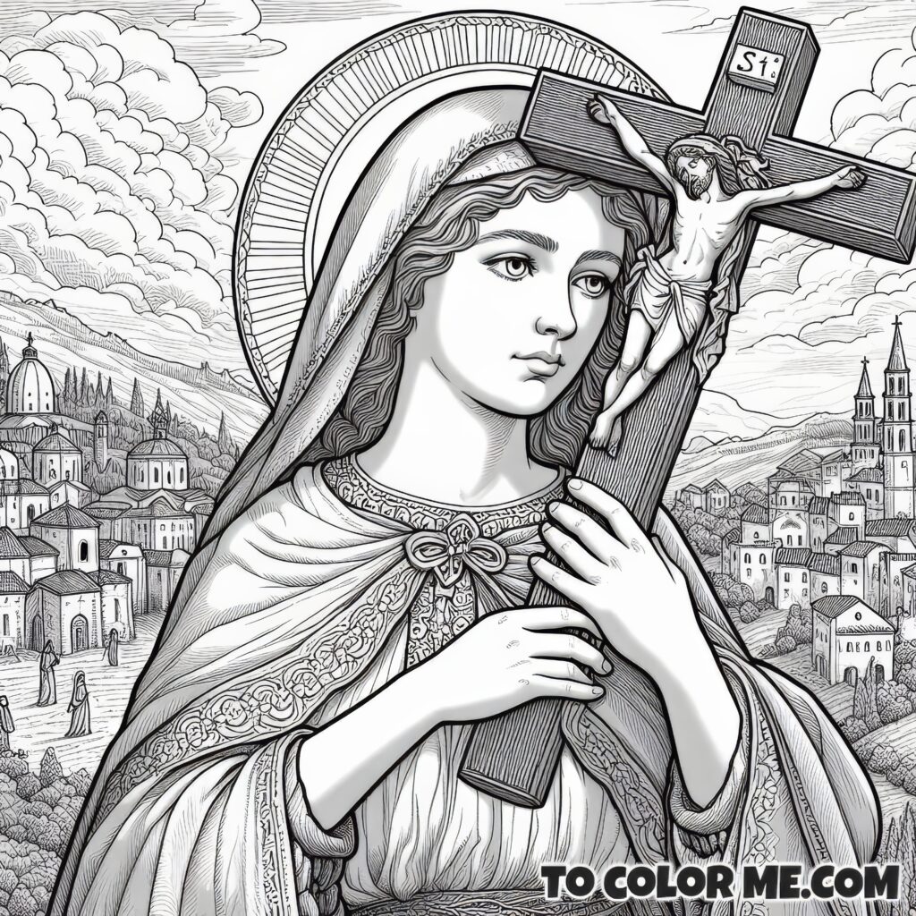 Roman Augusta: Saint Helena Coloring Activity