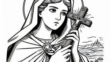Constantine's Mother: St. Helena Coloring Page
