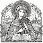 Patroness of Discoveries: Saint Helena Coloring Page