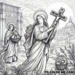 Roman Empress Saint: Helena Coloring Activity